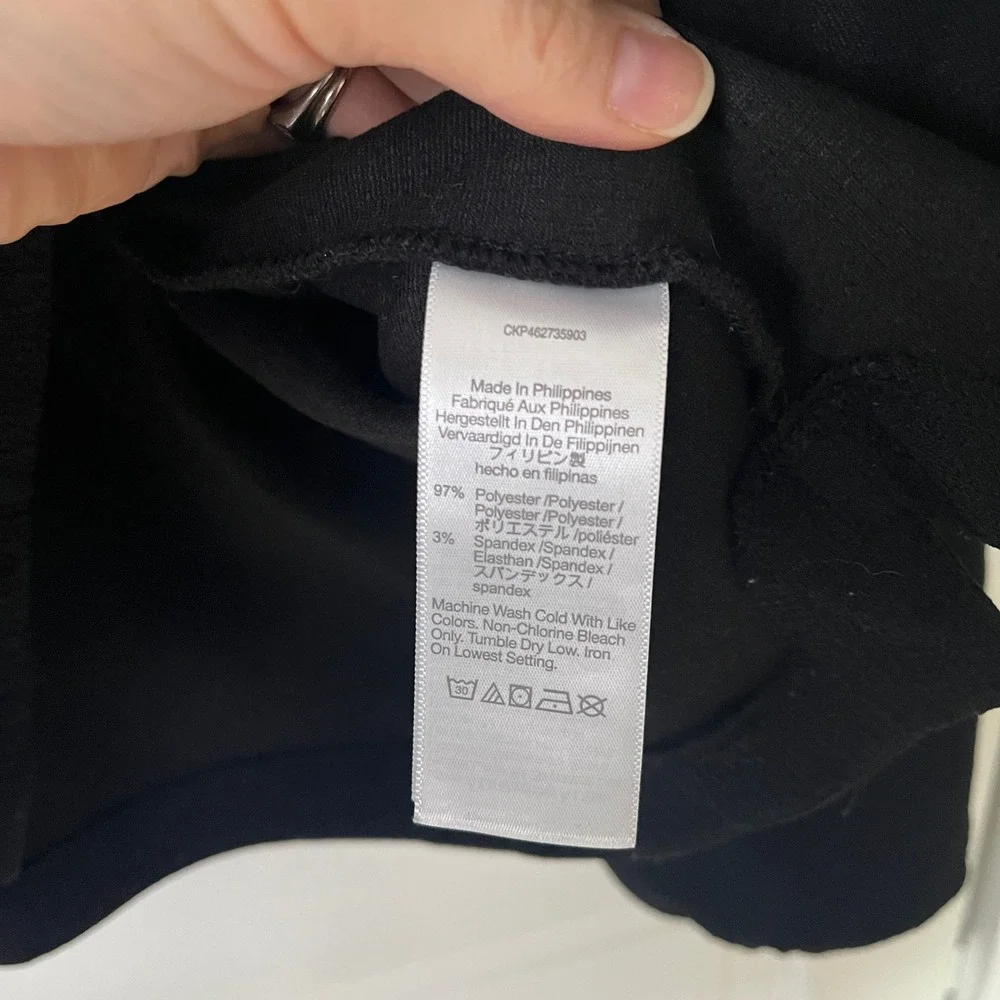 Madewell Square-Neck‎ Puff Long Sleeve Top Black Sz S